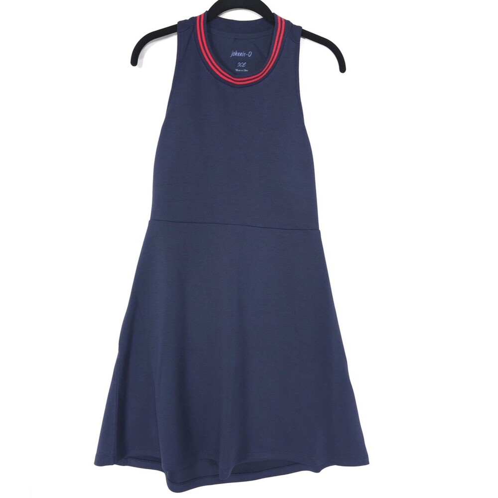 JOHNNIE-O Women's New Tennis Golf Mini Dress XL Navy MARIA Pull On Built Bra Cup